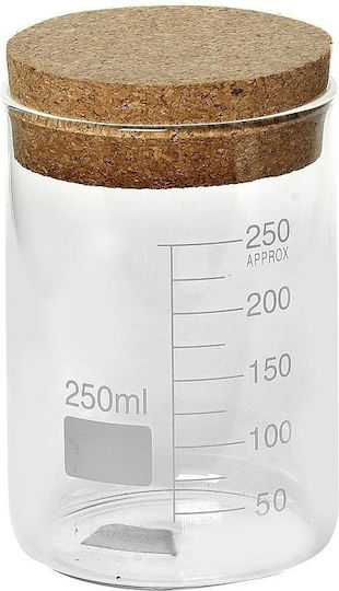 Espiel Espiel Glaszucker-Vase mit Kork Weiß 500ml