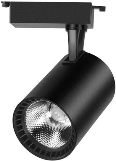 30w LED Ψυχρό Λευκό Σποτ με 10 Φώτα σε Μαύρο Χρώμα