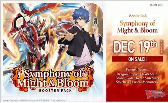 Cardfight Vanguard Dz-bt11 Symphony Might & Bloom Booster Box 16 Packs