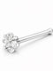Nire Nire Nose Piercing Earring Steel Silver Transparent
