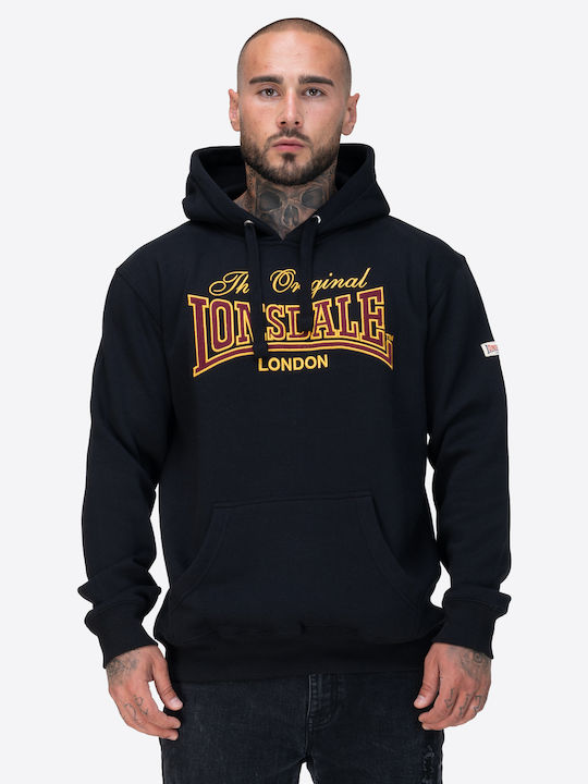 Lonsdale Prestolee Φούτερ με Κουκούλα Black, Ye...
