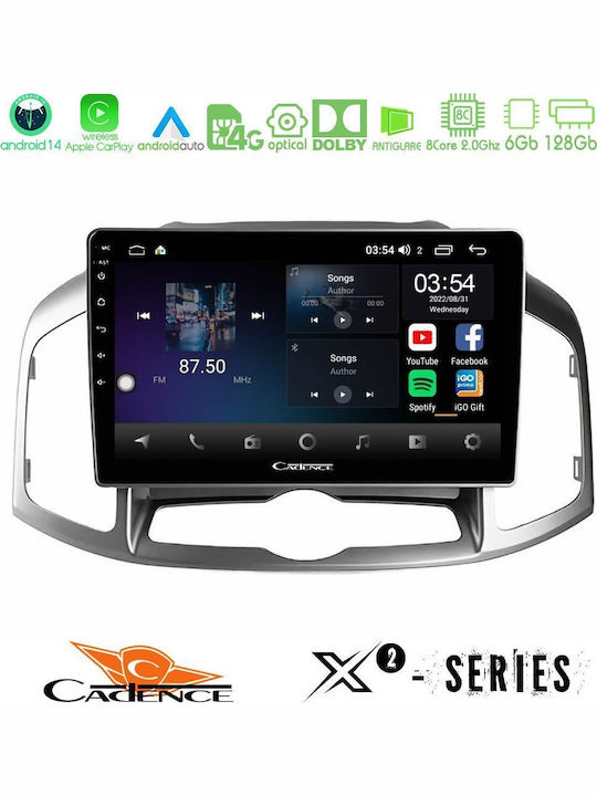 Cadence Car Audio System for Chevrolet Captiva 2012-2016 (Bluetooth/USB/WiFi/GPS/Apple-Carplay/Android-Auto) with Touch Screen 9"