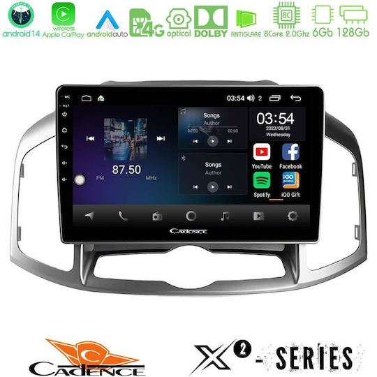 Cadence Auto-Audiosystem für Chevrolet Captiva 2012-2016 (Bluetooth/USB/WiFi/GPS/Apple-Carplay/Android-Auto) mit Touchscreen 9"