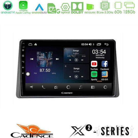 Cadence Автомобилна Аудио Система (Блутут/USB/WiFi/GPS/Apple-Carplay/Android-Auto) с Тъчскрийн 10"