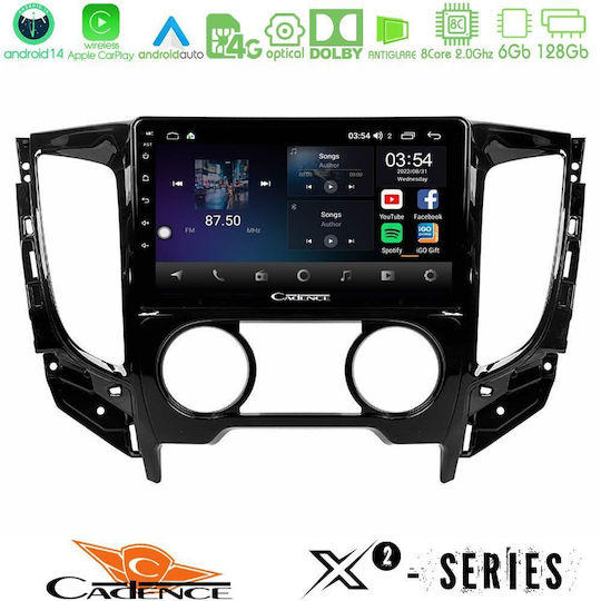 Cadence Ηχοσύστημα Αυτοκινήτου για Fiat Fullback Mitsubishi L200 2016 με A/C (Bluetooth/USB/WiFi/GPS/Apple-Carplay/Android-Auto) με Οθόνη Αφής 9"