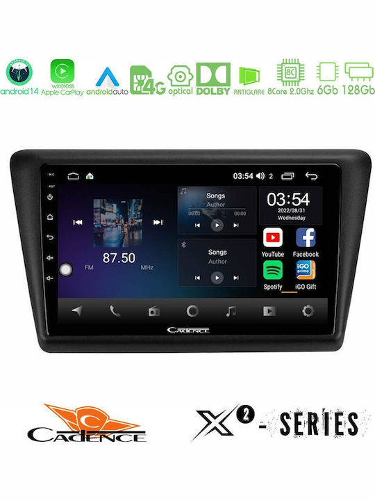 Cadence Car Audio System for Skoda Rapid 2013-2017 (Bluetooth/USB/WiFi/GPS/Apple-Carplay/Android-Auto) with Touch Screen 9"