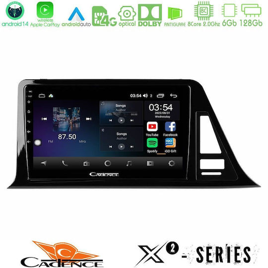 Cadence Car Audio System for Toyota C-HR 2017-2022 (Bluetooth/USB/WiFi/GPS/Apple-Carplay/Android-Auto) with Touch Screen 9"