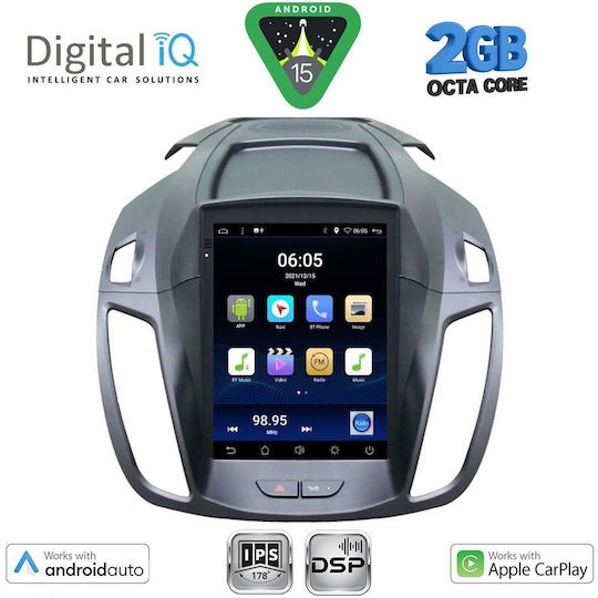 Digital IQ Car Audio System for Ford Kuga 2013-2019 (Bluetooth/USB/AUX/WiFi/GPS/Apple-Carplay/Android-Auto) with Touch Screen 7"