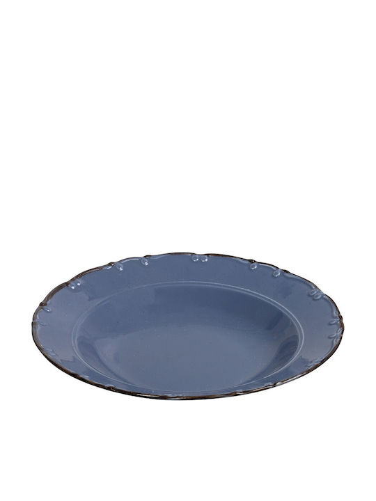 Espiel Liana Plate Soup made of Porcelain Light Blue 23cm 6pcs