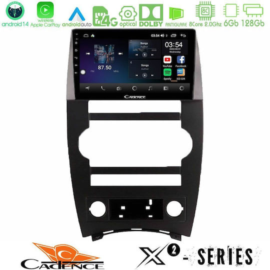 Cadence Ηχοσύστημα Αυτοκινήτου για Jeep Commander 2007-2008 (Bluetooth/USB/WiFi/GPS/Apple-Carplay/Android-Auto) με Οθόνη Αφής 9"