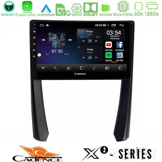Cadence Car Audio System for Porsche 911 Cayman Boxster 2005-2012 Bluetooth USB Wi-Fi GPS Apple CarPlay Android Auto with 9 Inch Touch Screen