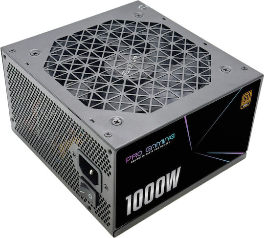 ProGaming 1000W Черен Компютърно захранване Пълен модул 80 Plus Gold (PGPSU1000B1)