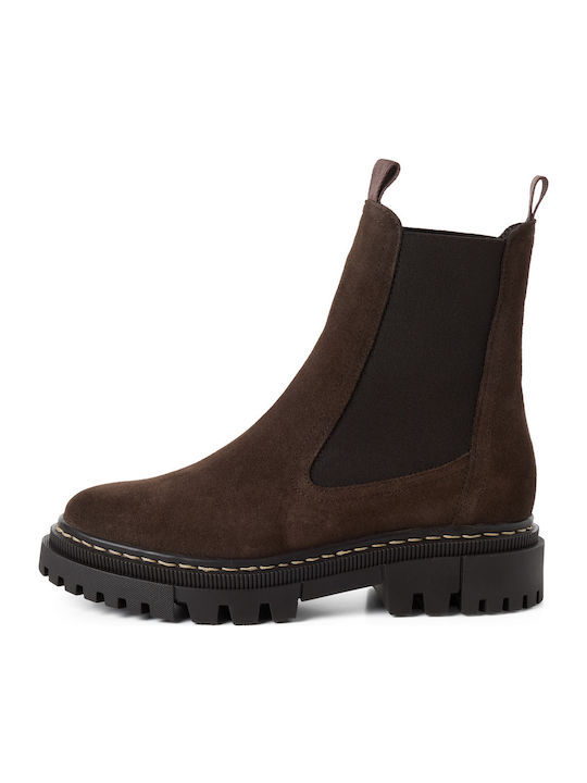 Tamaris Leder Stiefeletten Damen Braun