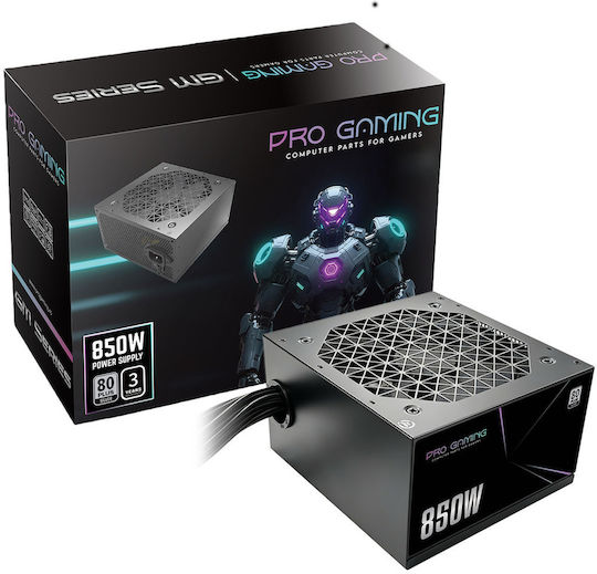 ProGaming 850W Μαύρο Τροφοδοτικό Υπολογιστή Full Wired 80 Plus Silver (PGPSU850G1)