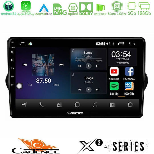 Cadence Sistem Audio Auto pentru Fiat Magazin online 2015-2022 (Bluetooth/USB/WiFi/GPS/Apple-Carplay/Android-Auto) cu Ecran Tactil 9"
