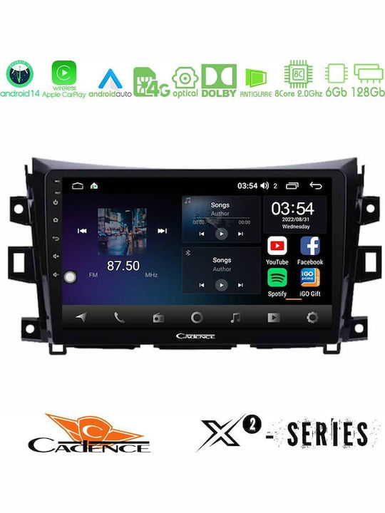 Cadence Car Audio System for Nissan Navara / NP300 2016-2021 (Bluetooth/USB/WiFi/GPS/Apple-Carplay/Android-Auto) with Touch Screen 9"