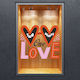 Schaufenster- und Wandsticker Valentinstag Zwei Herzen Eine Liebe 70x60cm