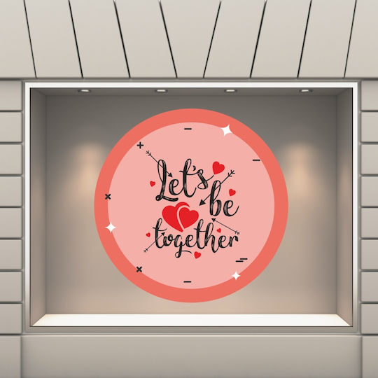 Schaufenster- und Wandsticker Valentinstag Be Together 70x70cm