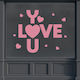 Schaufenster- und Wandsticker Valentinstag Kreuzworträtsel 120x150cm