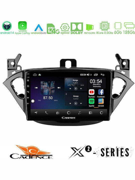 Cadence Car Audio System for Opel Corsa / Adam 2013+ (Bluetooth/USB/WiFi/GPS/Apple-Carplay/Android-Auto) with Touch Screen 9"