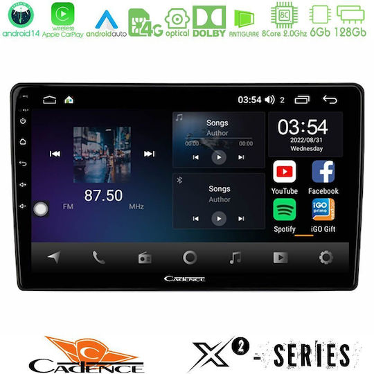 Cadence Ηχοσύστημα Αυτοκινήτου για Opel Astra / Corsa / Antara / Zafira / Combo / Meriva / Vectra / Tigra 2006+ (Bluetooth/USB/WiFi/GPS/Apple-Carplay/Android-Auto) με Οθόνη Αφής 9"