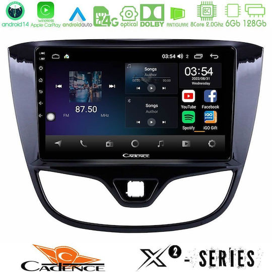 Cadence Auto-Audiosystem für Opel Karl 2017-2019 (Bluetooth/USB/WiFi/GPS/Apple-Carplay/Android-Auto) mit Touchscreen 9"