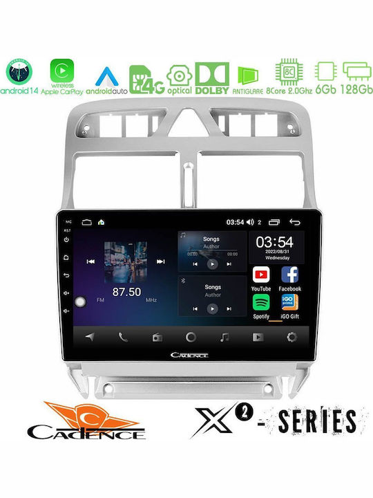 Cadence Car Audio System for Peugeot 307 2002-2008 (Bluetooth/USB/WiFi/GPS/Apple-Carplay/Android-Auto) with Touch Screen 9"