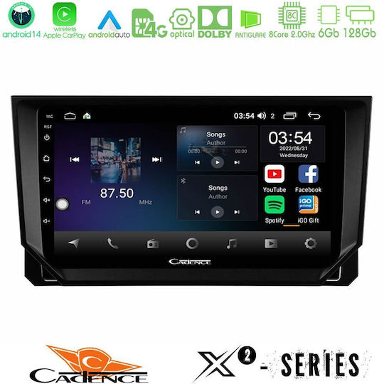 Cadence Car Audio System for Seat Arona / Ibiza 2017 (Bluetooth/USB/WiFi/GPS/Apple-Carplay/Android-Auto) with Touch Screen 9"