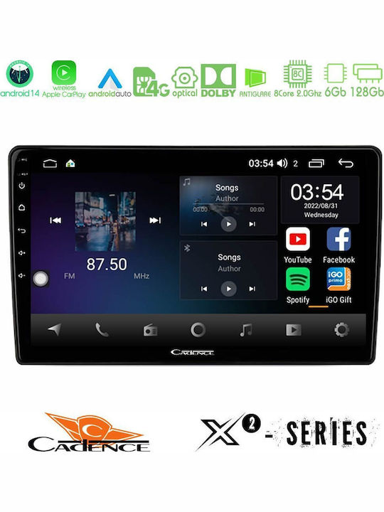 Cadence Car Audio System for Toyota Corolla Verso 2001-2004 (Bluetooth/USB/WiFi/GPS/Apple-Carplay/Android-Auto) with Touch Screen 9"
