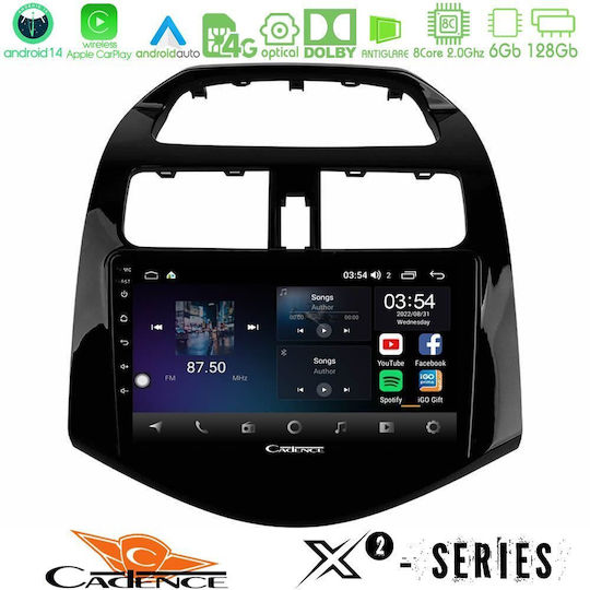 Cadence Car Audio System for Chevrolet Spark 2009-2015 (Bluetooth/USB/WiFi/GPS/Apple-Carplay/Android-Auto) with Touch Screen 9"