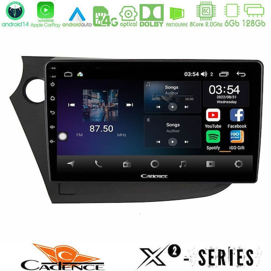 Cadence Ηχοσύστημα Αυτοκινήτου για Honda Insight 2009-2015 (Bluetooth/USB/WiFi/GPS/Apple-Carplay/Android-Auto) με Οθόνη Αφής 9"