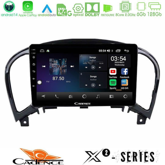 Cadence Car Audio System for Nissan Juke 2019 (Bluetooth/USB/WiFi/GPS/Apple-Carplay/Android-Auto) with Touch Screen 9"