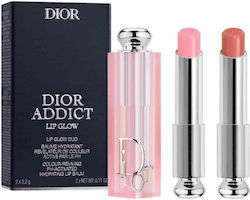 Dior Addict Lip Glow Duo Set de machiaj pentru față și corpBuze #001 Pink, #012 Rosewood 2buc
