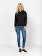 Women's Sweatshirt Hooded Black