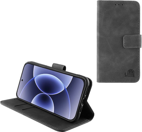 Lime Essential Magnet Book Synthetic Leather Gray (Xiaomi 17)