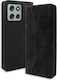 Bodycell Book Δερματίνης / Δερμάτινο Μαύρο (Moto G86)