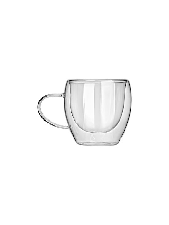 Estia Mug Glass Transparent 250ml 2pcs