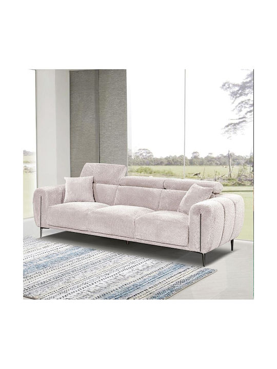 Seville Dreisitzer Sofa Beige 220x94x90cm