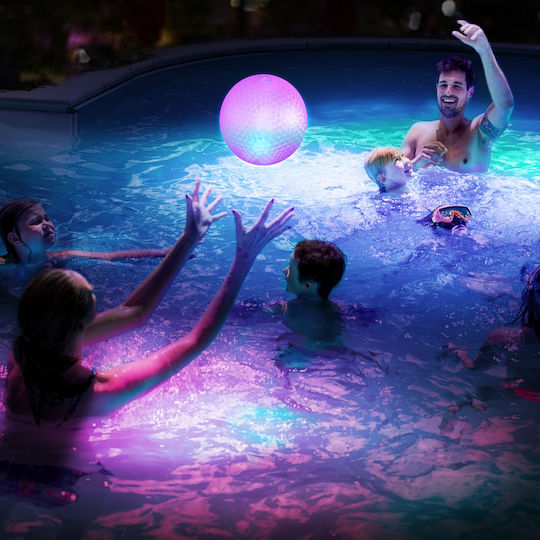 Beach Ball Blue Red Leds 20 Cm