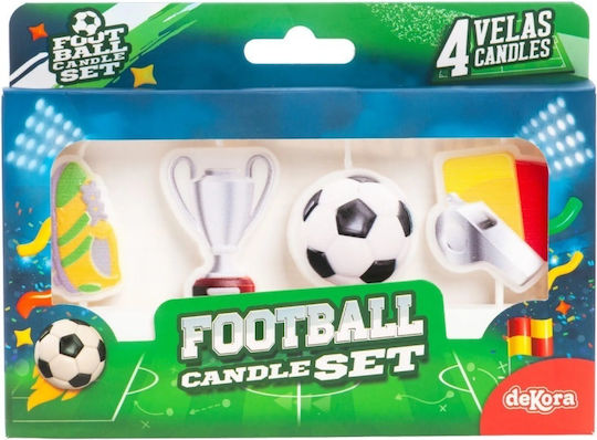 Football Kerzen Set 4 Stück Dekora
