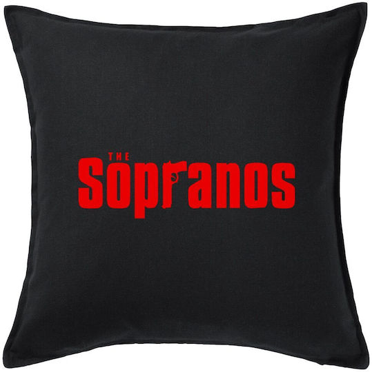 Koupakoupa Μαξιλάρι Καναπέ The Sopranos, από 100% Βαμβάκι Μαύρο 50x50εκ.