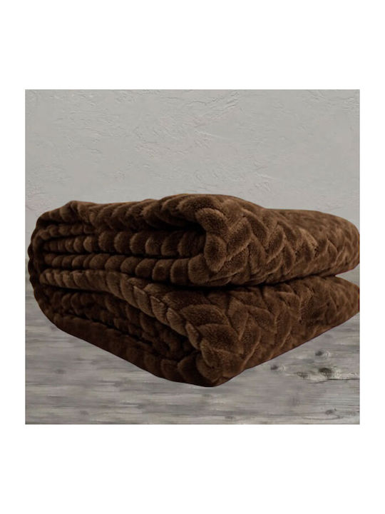 SpitiBazaar Blanket Fleece Single 160x220cm Coffee