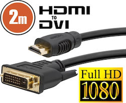 Dvi-d Hdmi Cable 2 M Gold-plated Connectors