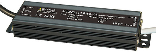 Elmark LED Захранване Водоустойчиво IP67 Мощност 60W с Изходно Напрежение 12V