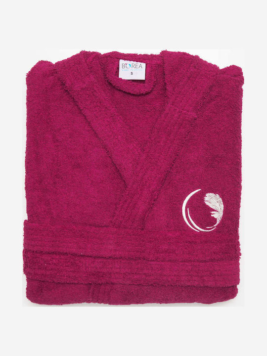 Borea Bathrobe with Hood Bordeaux 420gr/m²