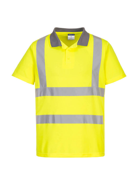 Portwest Kurzärmeliges Polohemd mit fluoreszierenden Bändern Gelbe