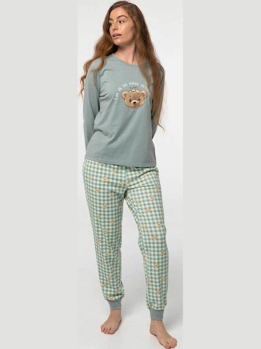 Little Unicorn Winter Women's Pyjama Set Aguamarina