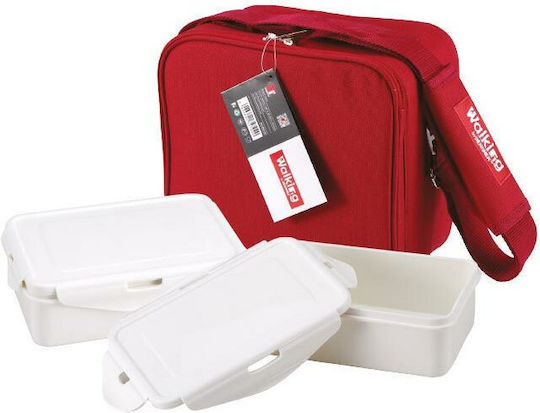 Bergner Комплект Пластмасови Кутии За Храна Червени 23x13.5см 6 Бройки