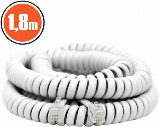 Spirale Telefonkabel 4p/4c 1,8 m