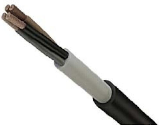 NYY-J Καλώδιο Ρεύματος τύπου NYY με Διατομή 5x10mm² σε Μαύρο Χρώμα 1m